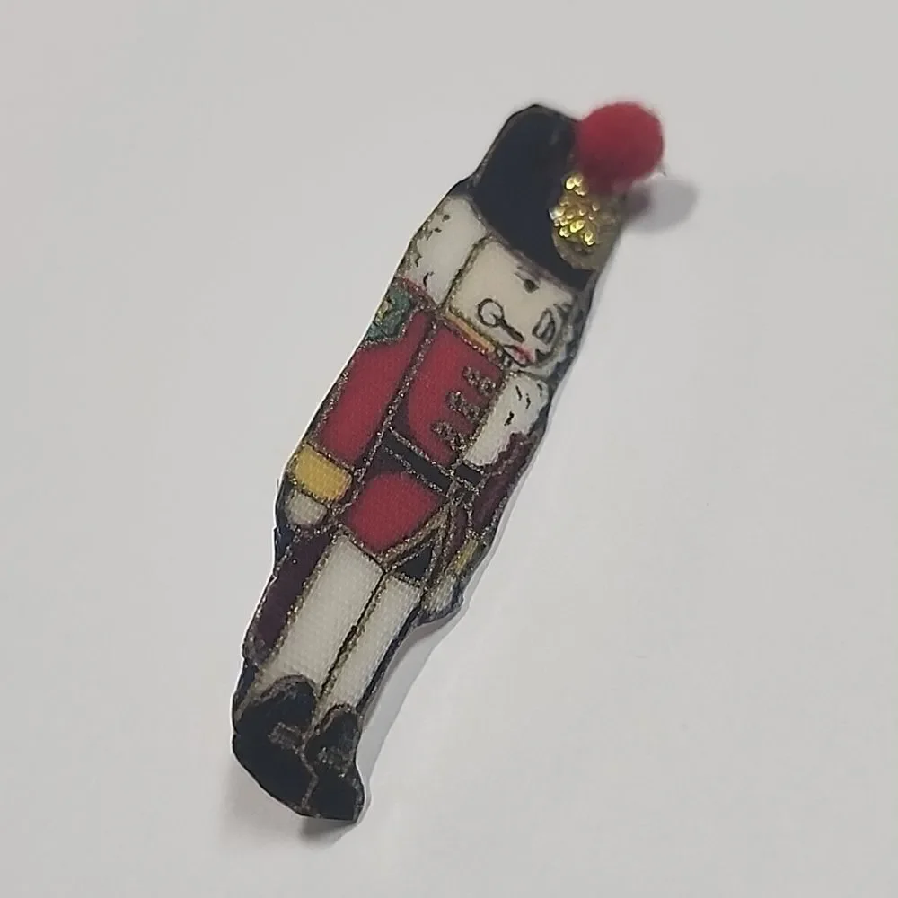Handmade Nutcracker Brooch Pin